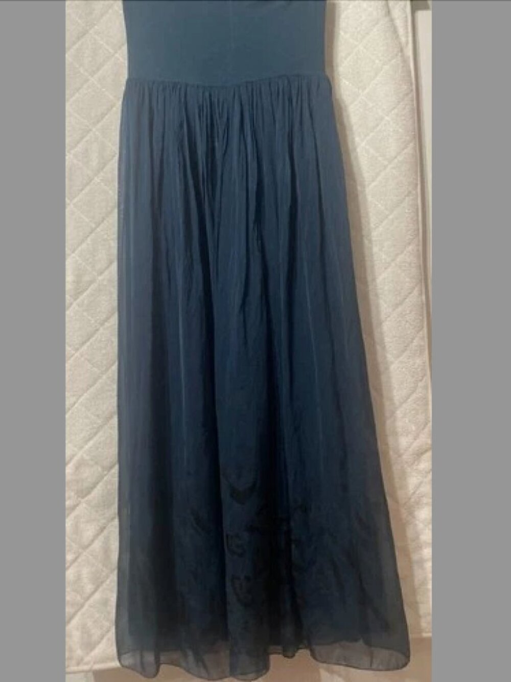Keysha Italy Silk Maxi Skirt Tonal Leopard Animal Print Bottom Blue SZ Small
